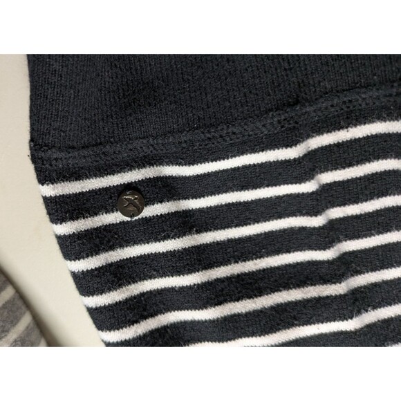 Eddie Bauer Sweater Women's Size 2XL  Gray White Black Striped Cardigan - Picture 6 of 6